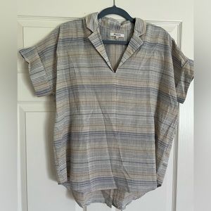 Madewell thin striped blouse